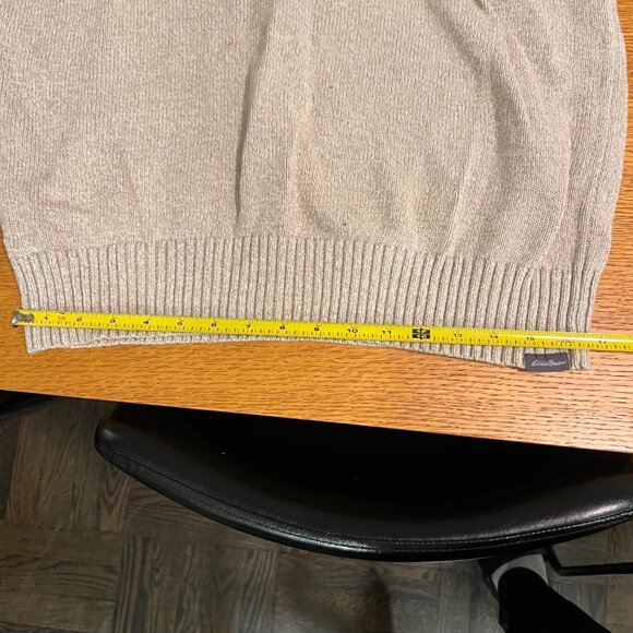 Eddie Bauer Quarter-Zip Sweater – Medium – Heathered Oatmeal - Picture 4 of 6